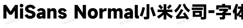 MiSans Normal小米公司字体转换